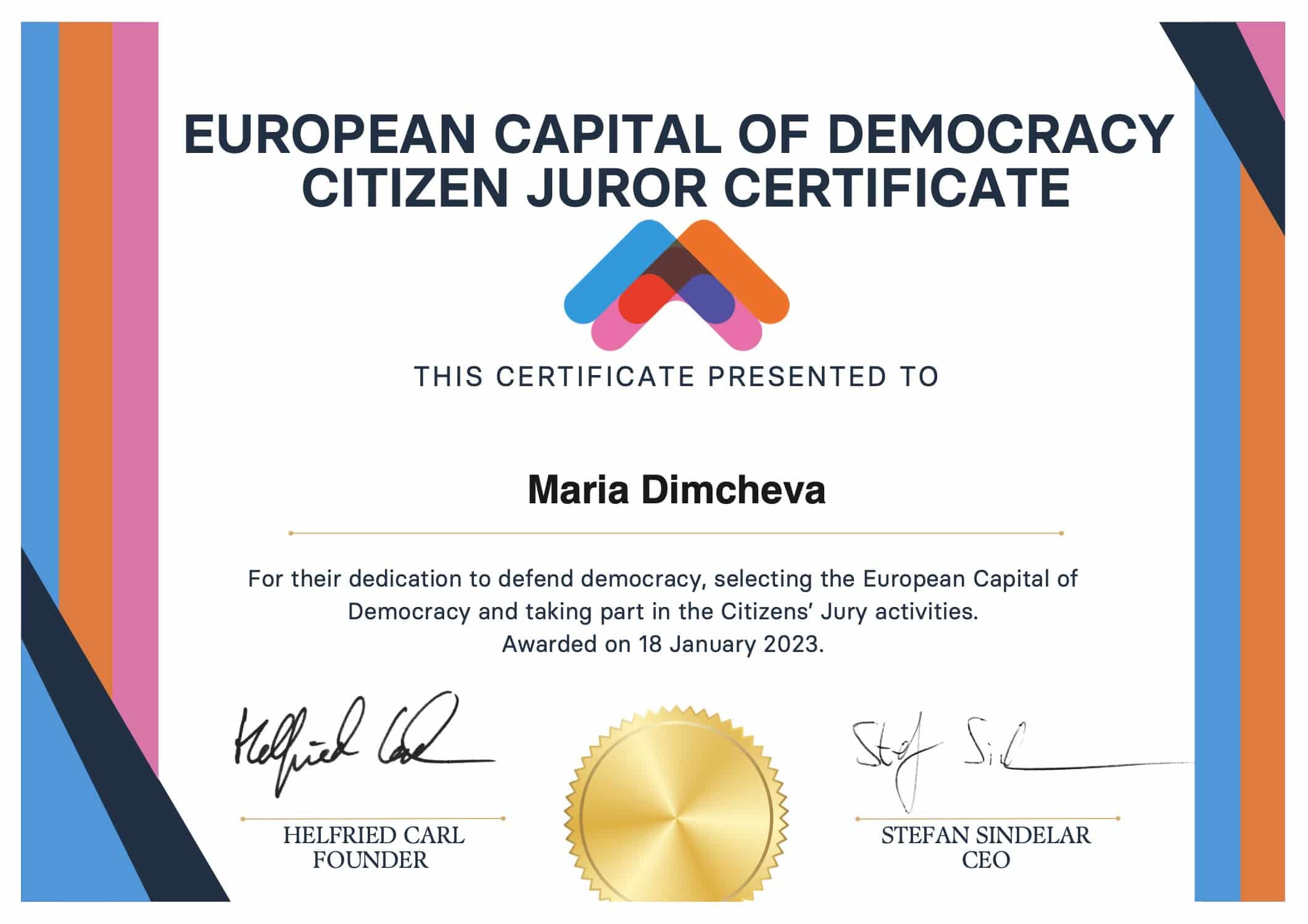 Citizen Jury Certificates 2022 